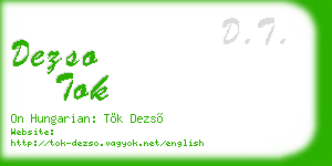 dezso tok business card